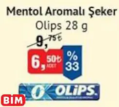 OLİPS MENTOL AROMALI ŞEKER